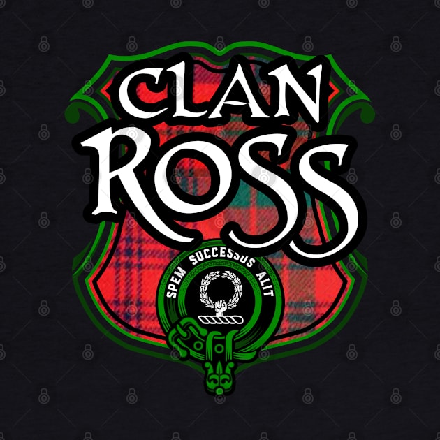 Clan Ross Surname Scottish Clan Tartan Crest Badge by Celtic Folk